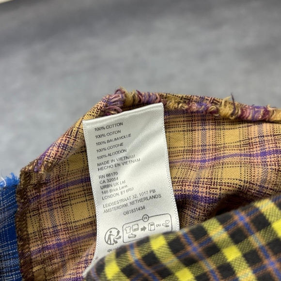 BDG Urban Outfitters Ted Patchwork Flannel Streetwear Button Down size M - Picture 8 of 8